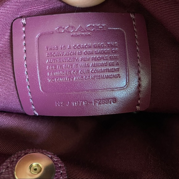 Coach burgundy Leather Sage Carryall Bag - Picture 8 of 8